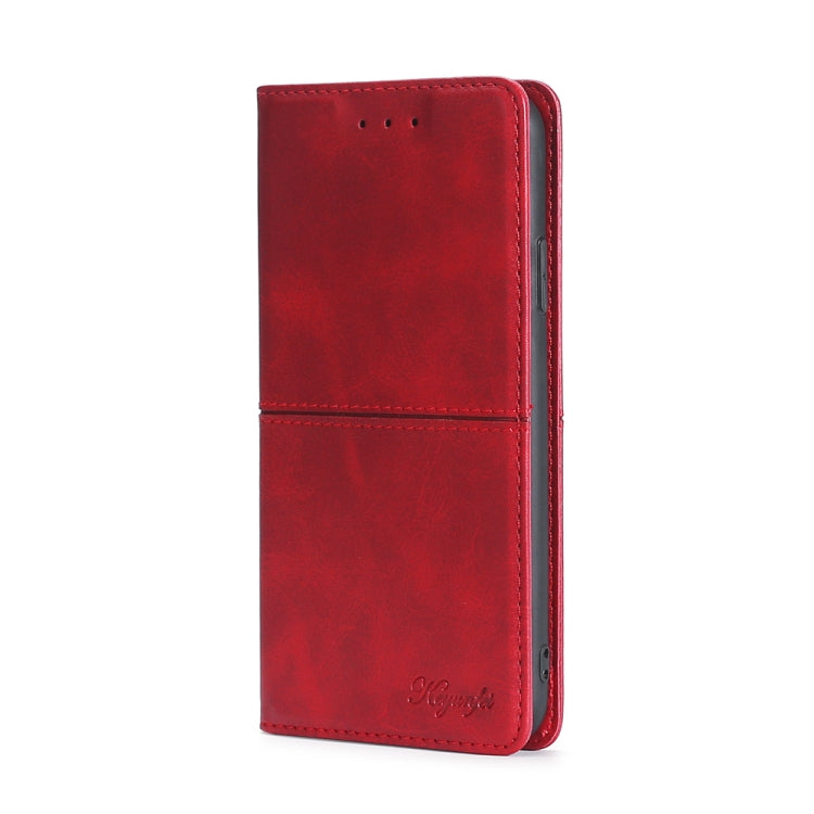For Xiaomi Poco X5 Pro / Redmi Note 12 Pro Speed Cow Texture Magnetic Horizontal Flip Leather Phone Case(Red)