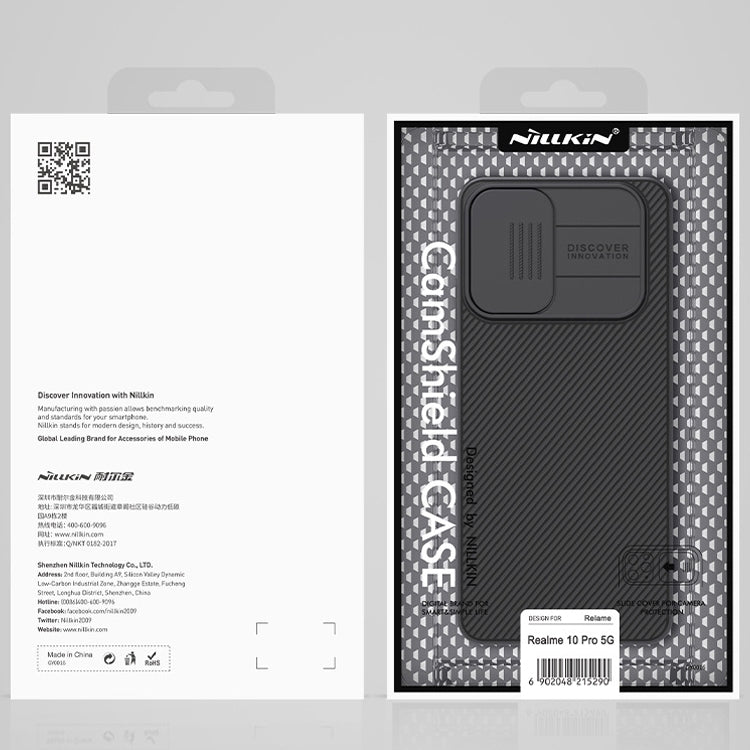 For Realme 10 Pro 5G NILLKIN Black Mirror Series Camshield PC Phone Case(Blue) - free shipping - PMC Jewellery - Order now!