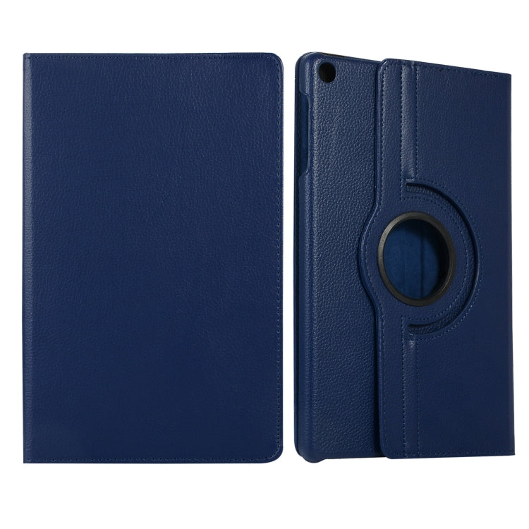 For Huawei Matepad SE 10.4 360 Degree Rotation Litchi Texture Tablet Leather Case(Dark Blue)