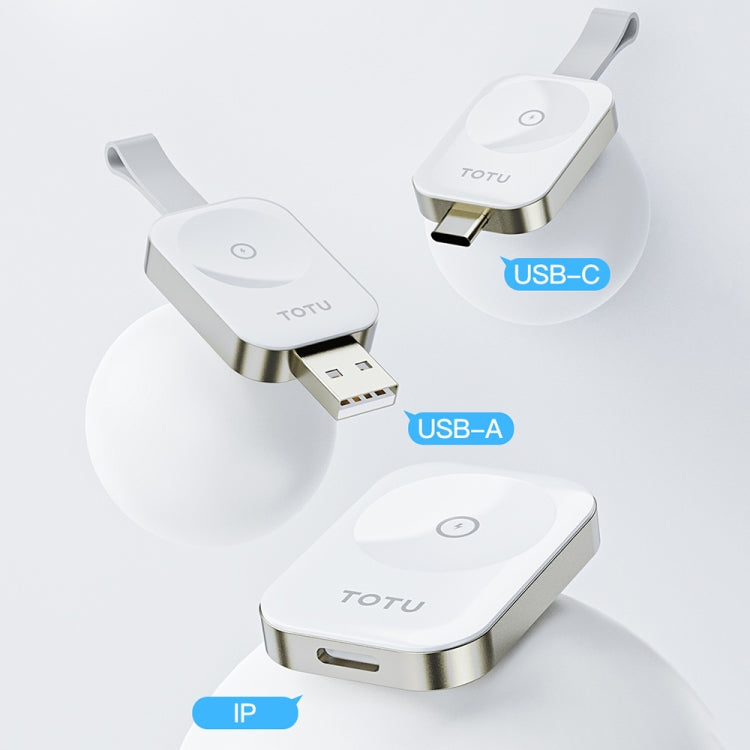 For Apple Watch TOTUDESIGN Watch Wireless Magnetic Charger, Interface:USB-C / Type-C(White) - Charger / Holder by TOTUDESIGN | Online Shopping South Africa | PMC Jewellery | Buy Now Pay Later Mobicred