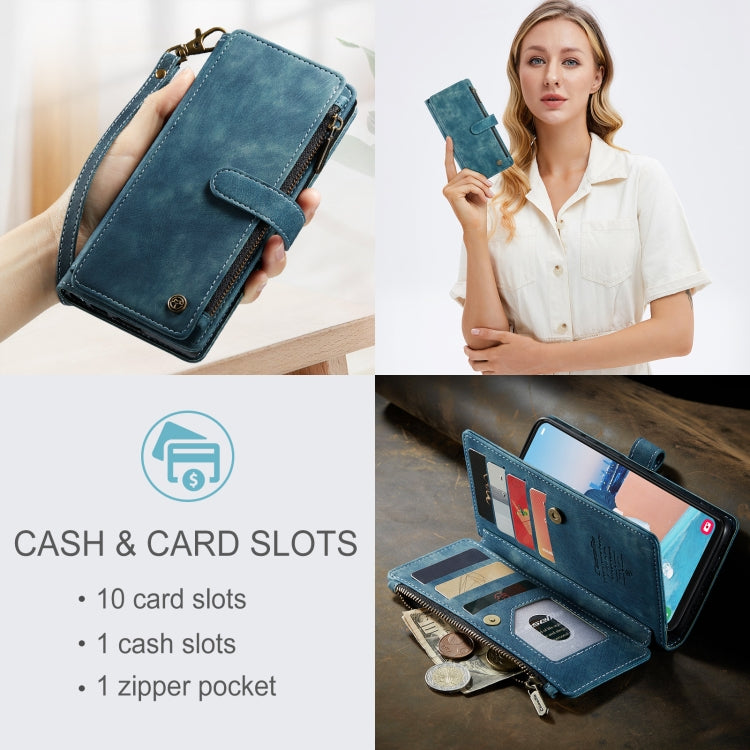 For Samsung Galaxy A34 5G CaseMe C30 Multifunctional Leather Phone Case(Blue) - free shipping - PMC Jewellery - Order now!