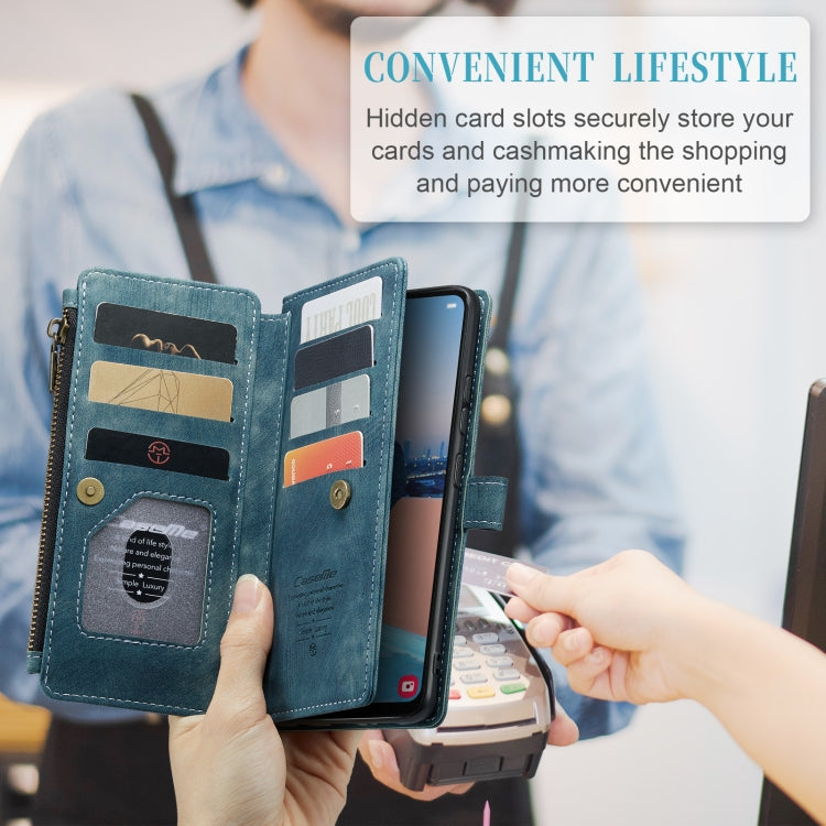 For Samsung Galaxy A34 5G CaseMe C30 Multifunctional Leather Phone Case(Blue) - free shipping - PMC Jewellery - Order now!