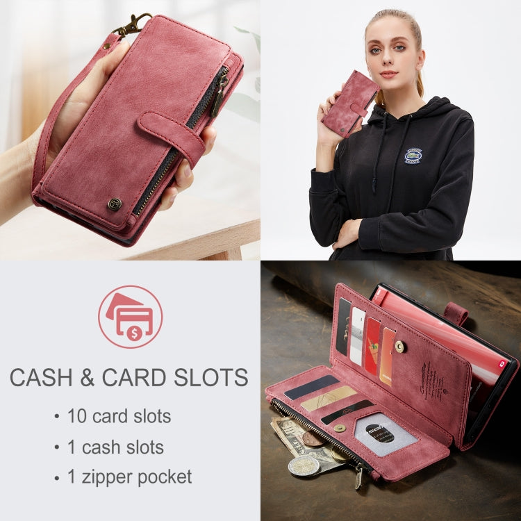 For Samsung Galaxy S23 Ultra 5G CaseMe C30 Multifunctional Leather Phone Case(Red) - Galaxy S23 Ultra 5G Cases by CaseMe | Online Shopping South Africa | PMC TechLife | Buy Now Pay Later Mobicred