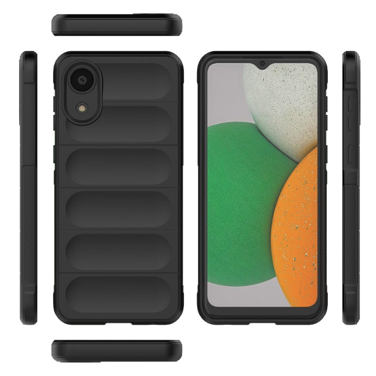 For Samsung Galaxy A03 Core 4G Magic Shield TPU + Flannel Phone Case(Dark Blue)