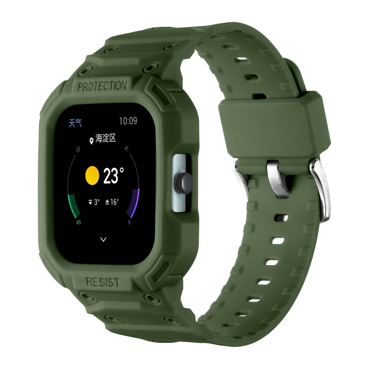 For Amazfit GTS 4 / 3 / 2 / 1 Universal Integrated Silicone Watch Band(Army Green) - Watch Bands by PMC Jewellery | Online Shopping South Africa | PMC Jewellery | Buy Now Pay Later Mobicred