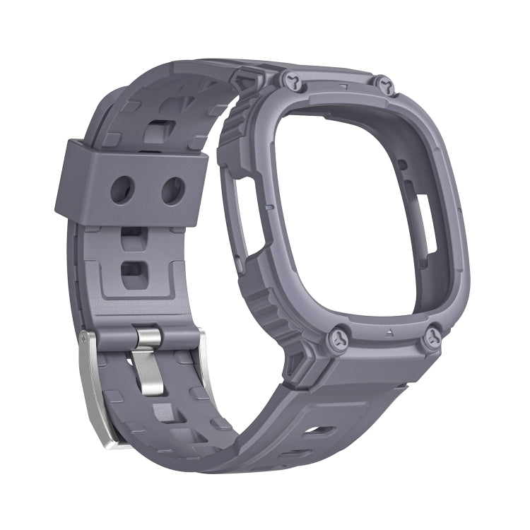 For Fitbit Versa 4 / 3 / Sense 2 / Sense 1 Armor Integrated TPU Watch Band(Grey) - Watch Bands by PMC Jewellery | Online Shopping South Africa | PMC Jewellery | Buy Now Pay Later Mobicred