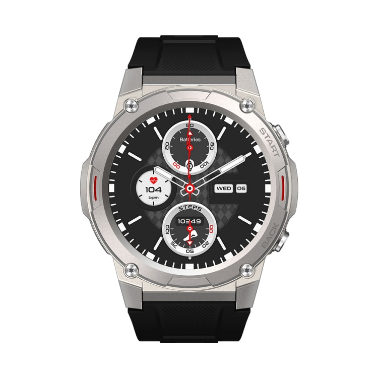 Zeblaze Vibe 7 Pro 1.43 inch Round Screen HD Smart Watch Support Voice Call / Wellness Tracking(Black Silver)
