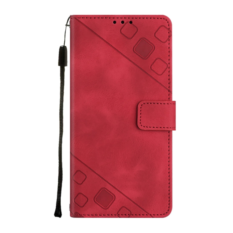 For OnePlus Nord CE 3 Lite 5G / Nord N30 / OPP0 K11X Skin-feel Embossed Leather Phone Case(Red)