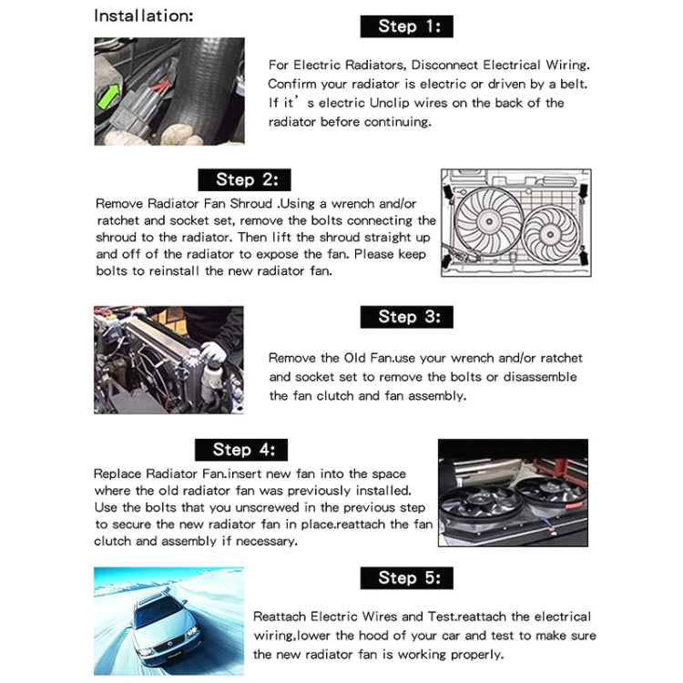 9 inch 12V 80W Car Powerful Transmission Oil Cooling Fan with Mounting Accessorie