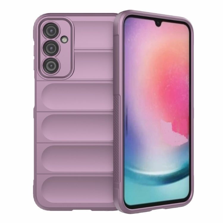 For Samsung Galaxy A24 5G / A24 4G Magic Shield TPU + Flannel Phone Case(Purple)