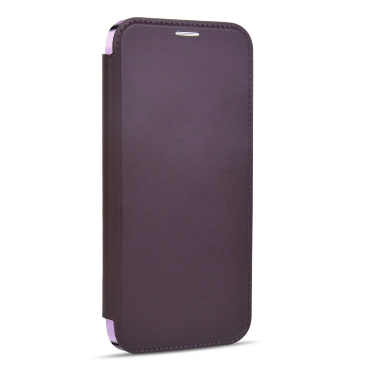 For Samsung Galaxy S23 Ultra 5G MagSafe Magnetic RFID Anti-theft Leather Phone Case(Dark Purple)