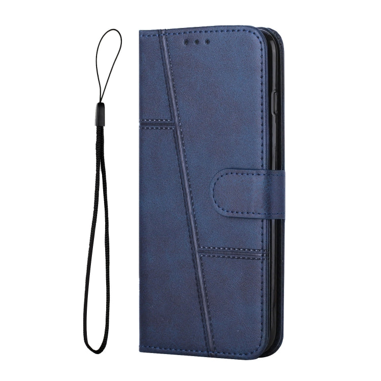 For Tecno Spark Go 2023 Stitching Calf Texture Buckle Leather Phone Case(Blue) - free shipping - PMC Jewellery - Order now!