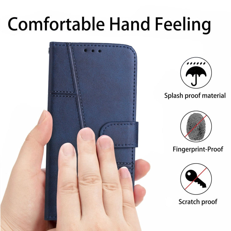 For Tecno Spark Go 2023 Stitching Calf Texture Buckle Leather Phone Case(Blue) - free shipping - PMC Jewellery - Order now!