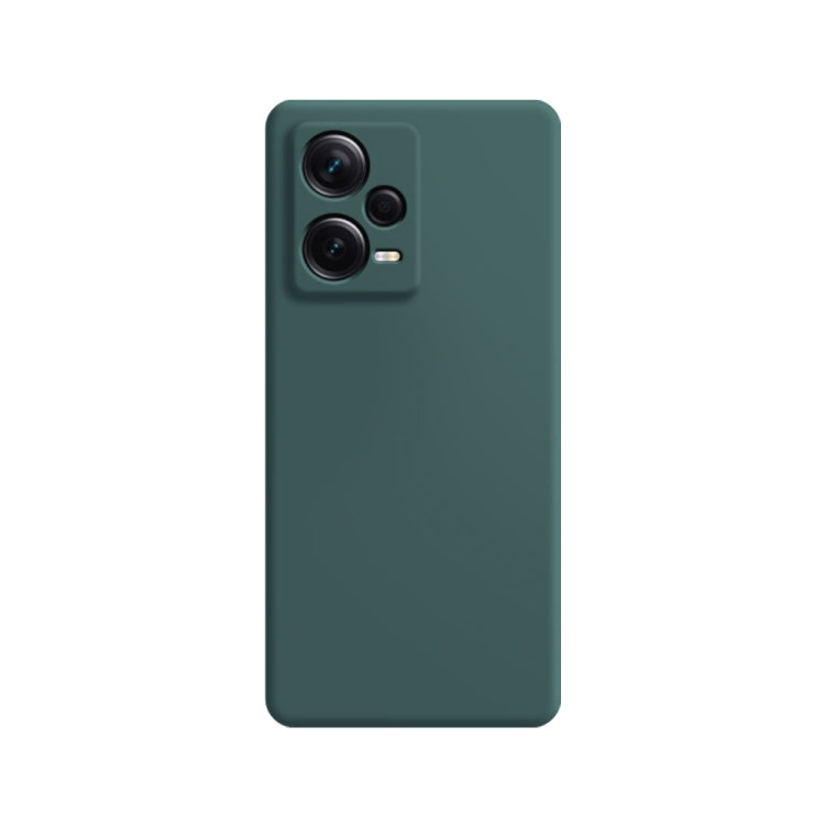 For Xiaomi Redmi Note 12 5G Global Imitation Liquid Silicone Phone Case(Dark Green)