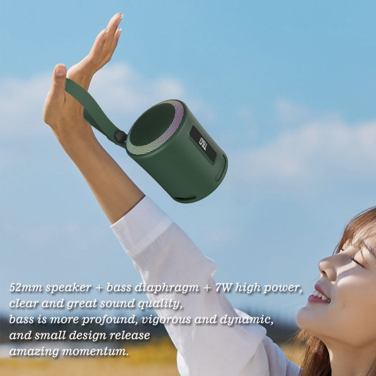 T&G TG373 Outdoor Portable LED Light RGB Multicolor Wireless Bluetooth Speaker Subwoofer(Green) - free shipping - PMC TechLife - Order now!