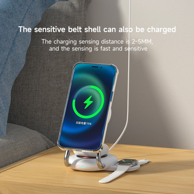 N21 15W 3 in 1 Transparent Magnetic Wireless Charger(Orange)