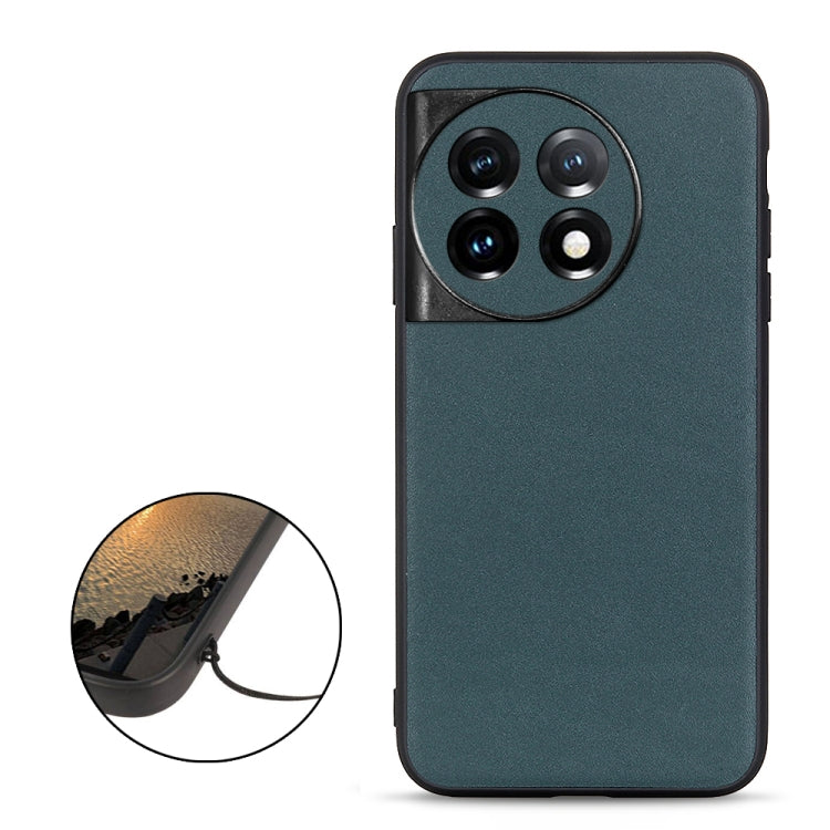 For OnePlus Ace 2 / 11R Lambskin Texture Genuine Leather Phone Case(Green) - free shipping - PMC Jewellery - Order now!