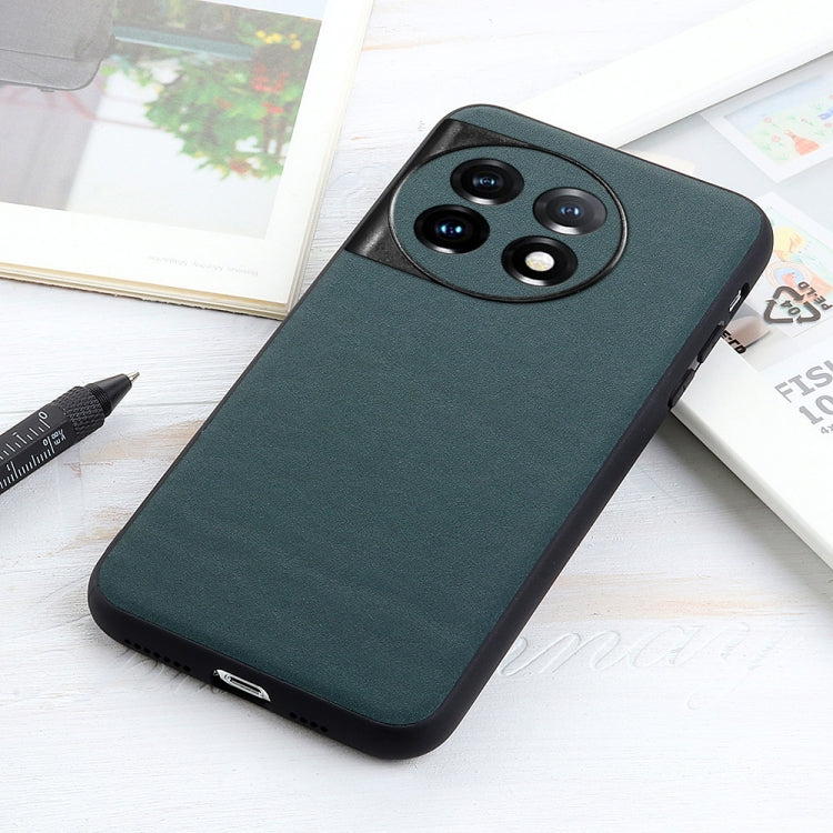 For OnePlus Ace 2 / 11R Lambskin Texture Genuine Leather Phone Case(Green) - free shipping - PMC Jewellery - Order now!