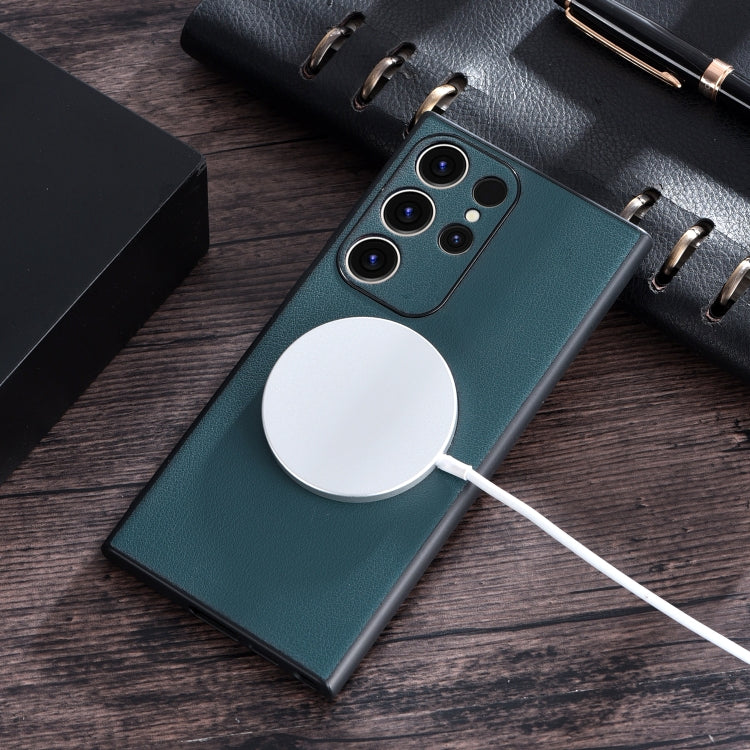 For Samsung Galaxy S23 5G Cloth Texture PU MagSafe Magnetic Phone Case(Black) - Galaxy S23 5G Cases by PMC TechLife | Online Shopping South Africa | PMC TechLife