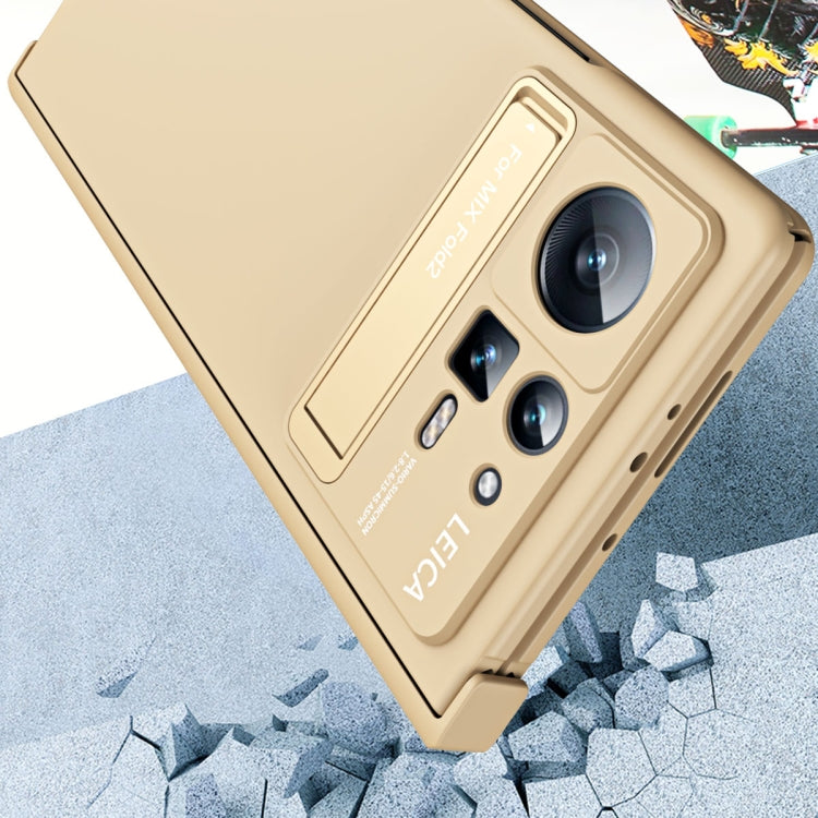 For Xiaomi Mix Fold 2 Macaron Hinge All-inclusive Folding Phone Case with Stand(Transparent) - Xiaomi Cases by PMC TechLife | Online Shopping South Africa | PMC TechLife