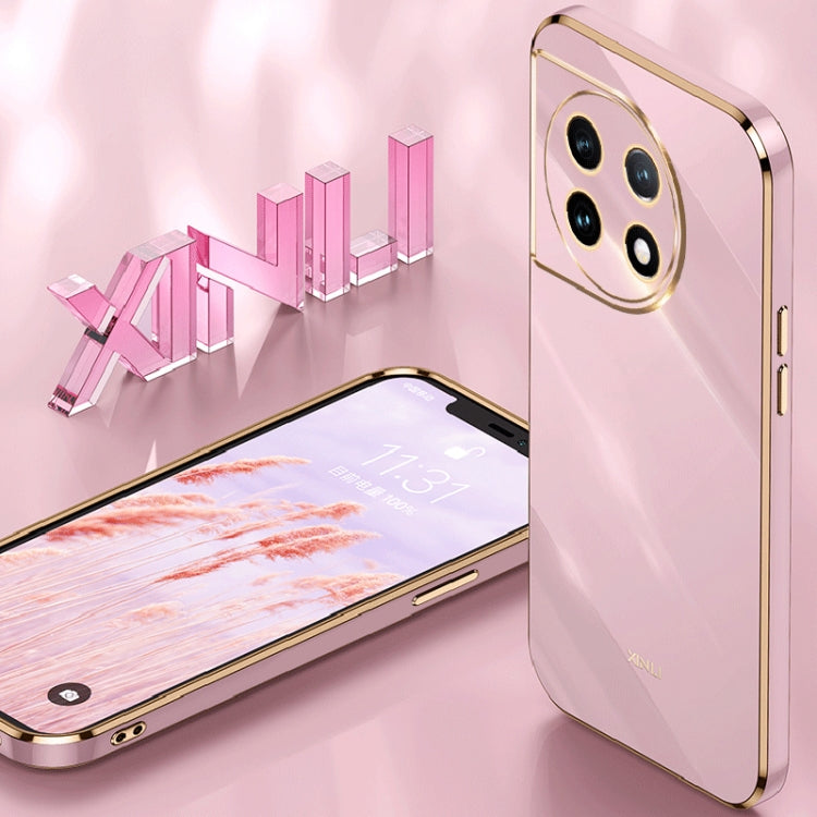 For OnePlus Ace 2 XINLI Straight Edge 6D Electroplate TPU Phone Case(Black) - free shipping - PMC Jewellery - Order now!