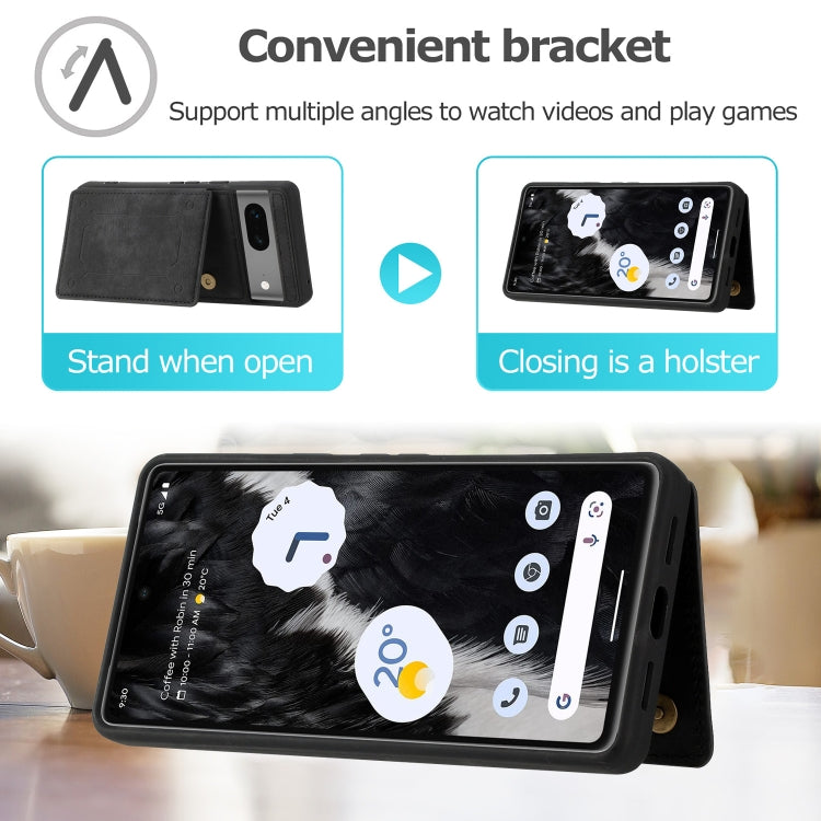 For Google Pixel 7 5G Dream Magnetic Back Cover Card Wallet Phone Case(Black) - Google Cases by PMC TechLife | Online Shopping South Africa | PMC TechLife | Buy Now Pay Later Mobicred