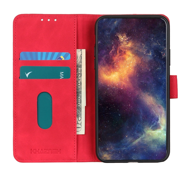 For Google Pixel 7a KHAZNEH Retro Texture Flip Leather Phone Case(Red) - free shipping - PMC Jewellery - Order now!