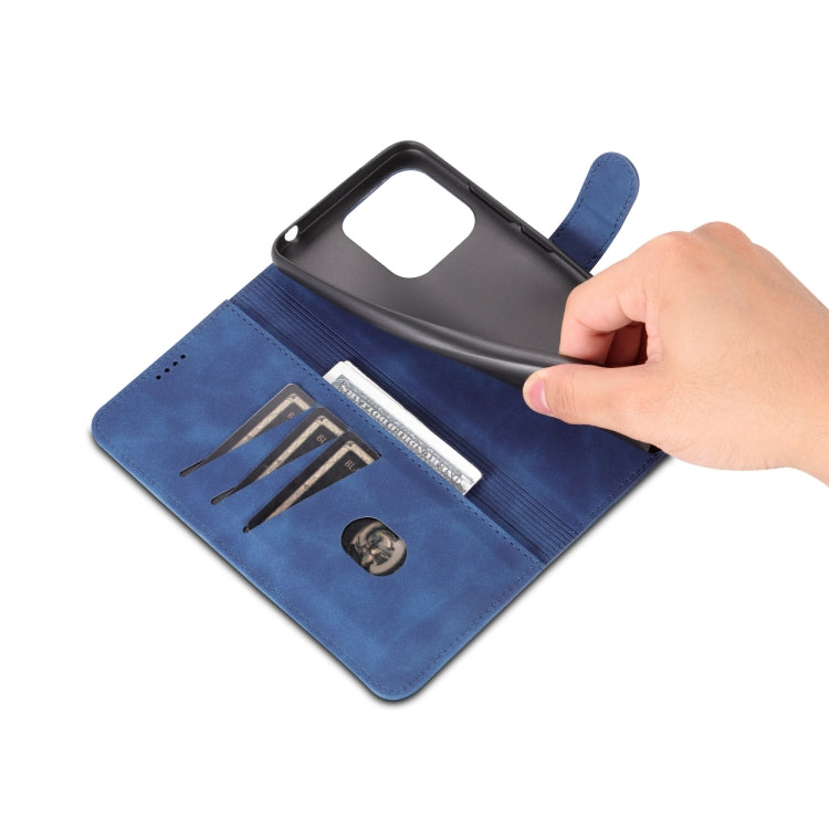 For Xiaomi Redmi 12C / Redmi 11A / Poco C55 AZNS Skin Feel Calf Texture Flip Leather Phone Case(Blue) - free shipping - PMC TechLife - Order now!