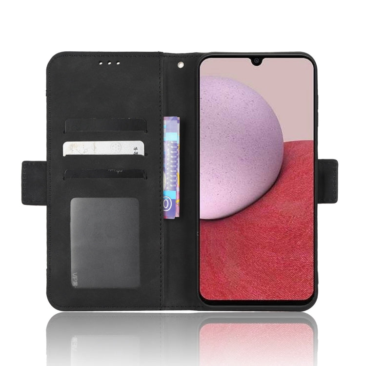 For Samsung Galaxy A24 4G Skin Feel Calf Texture Card Slots Leather Phone Case(Black)