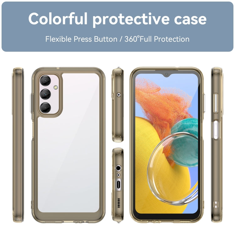 For Samsung Galaxy M14 5G Colorful Series Acrylic + TPU Phone Case(Transparent Grey)