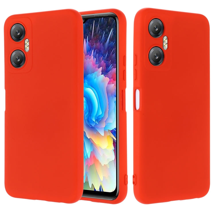For Infinix Hot 20 5G Pure Color Liquid Silicone Shockproof Phone Case(Red) - free shipping - PMC Jewellery - Order now!