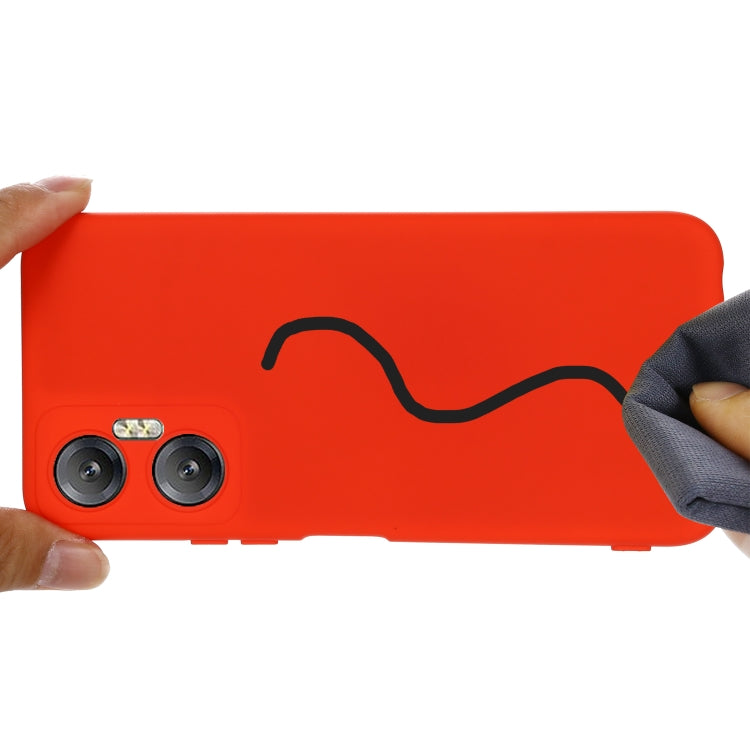 For Infinix Hot 20 5G Pure Color Liquid Silicone Shockproof Phone Case(Red) - free shipping - PMC Jewellery - Order now!