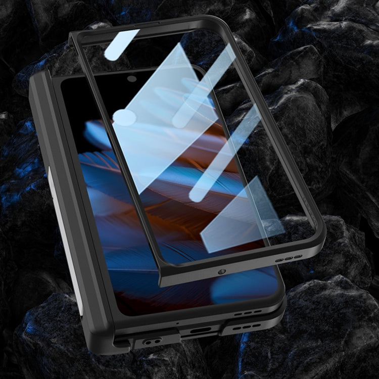 For OPPO Find N2 GKK Magnetic Hinge Flip Leather Phone Case with Holder(Black) - free shipping - PMC Jewellery - Order now!