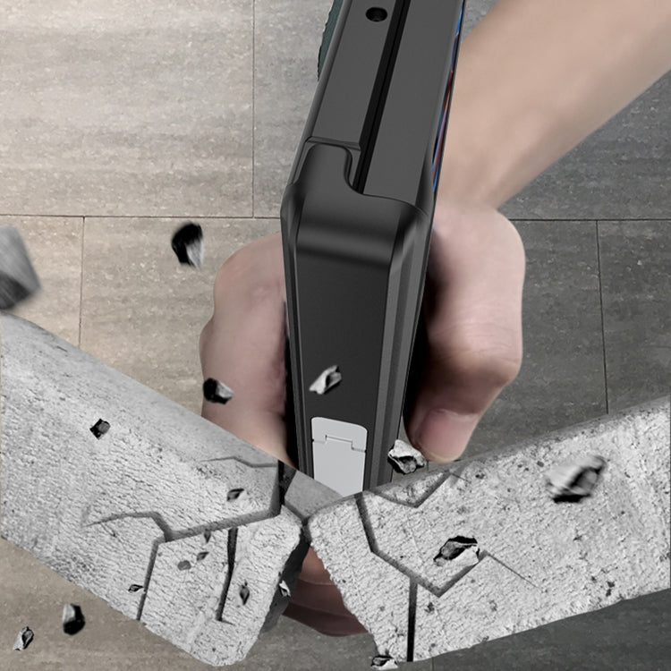For OPPO Find N2 GKK Magnetic Hinge Flip Leather Phone Case with Holder(Black) - free shipping - PMC Jewellery - Order now!