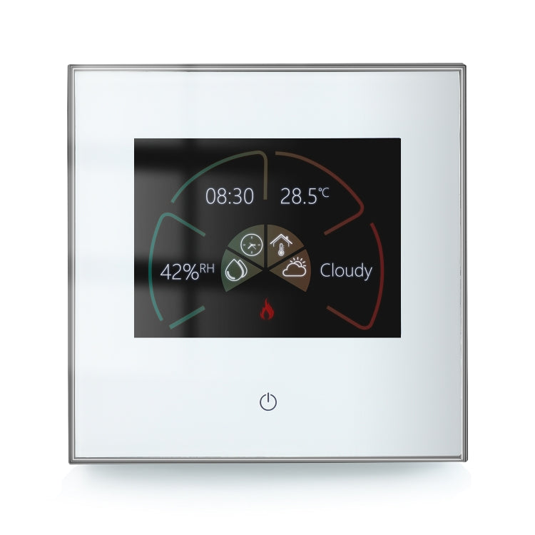 BHT-2002GBLM 220V Smart Home Heating Thermostat Electric Heating WiFi Thermostat with External Sensor Wire(White)