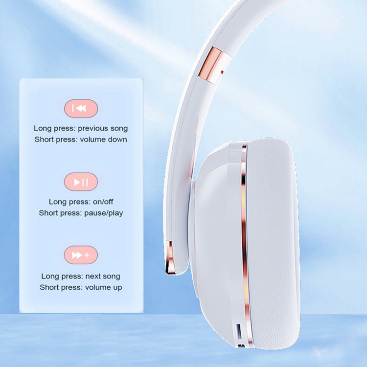 KE22 Folded Noise Reduction Wireless Bluetooth Headphones(Blue) - Headset & Headphone by PMC TechLife | Online Shopping South Africa | PMC TechLife