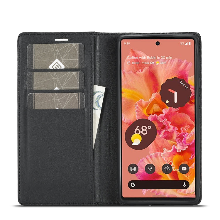 For Google Pixel 7a LC.IMEEKE Carbon Fiber Leather Phone Case(Horizontal Black) - free shipping - PMC Jewellery - Order now!