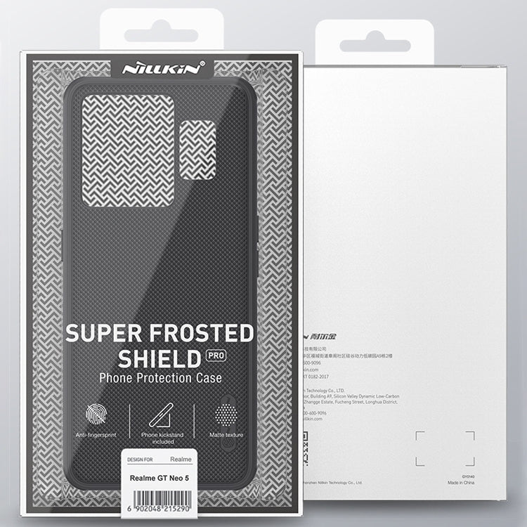 For Realme GT Neo 5 NILLKIN Frosted Shield Pro PC + TPU Phone Case(Black) - Realme Cases by NILLKIN | Online Shopping South Africa | PMC Jewellery | Buy Now Pay Later Mobicred