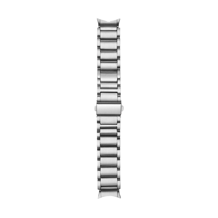 For Samsung Galaxy Watch5 / Watch5 Pro / Watch4 / Watch4 Classic Universal Titanium Alloy Three Plants Flat Buckle Watch Band(Silver)