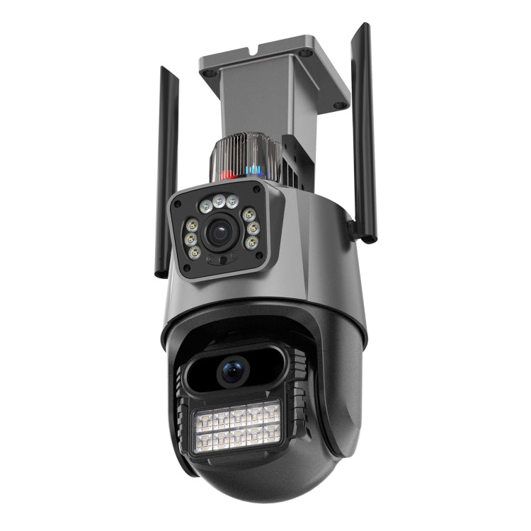 QX81 Humanoid Recognition AI Alarm WIFI Spherical Dual 2MP IP Camera, Plug:US Plug