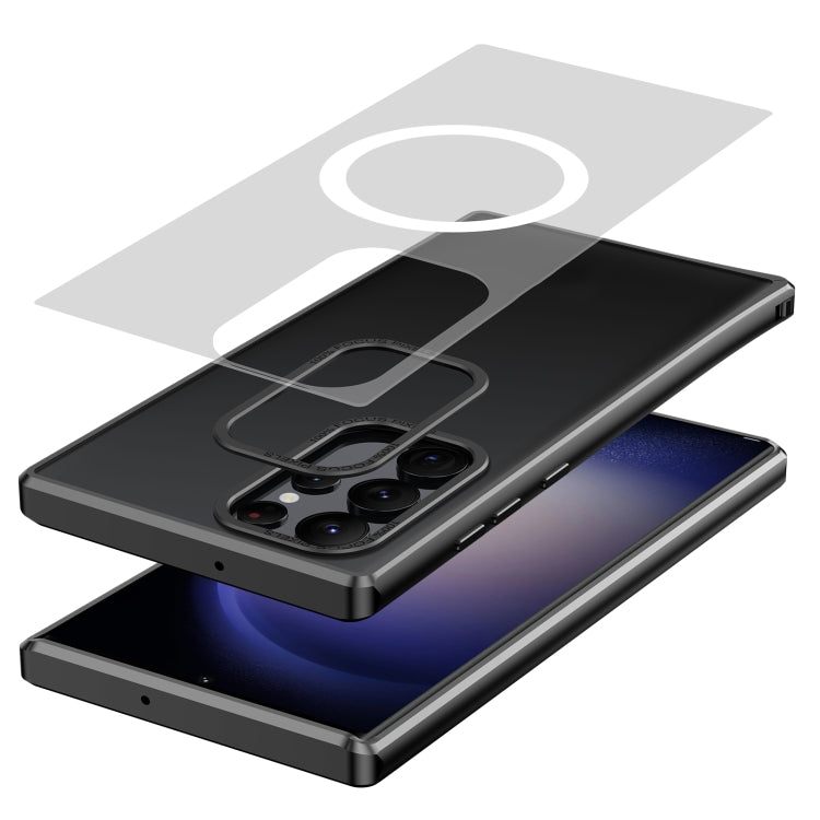 For Samsung Galaxy S23 Ultra 5G MagSafe Magnetic PC Phone Case(Black)