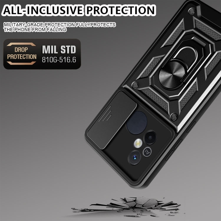 For Xiaomi Redmi 12C 4G / 11A Sliding Camera Cover Design TPU+PC Phone Case(Green)
