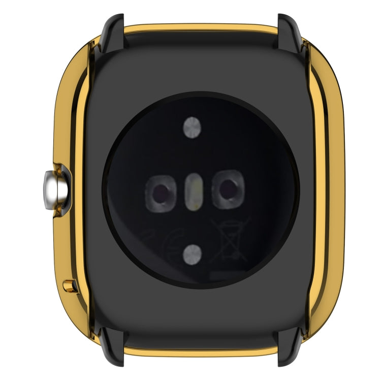 For Amazfit GTS4 Mini Full Coverage TPU Electroplating Watch Protective Case(Gold)