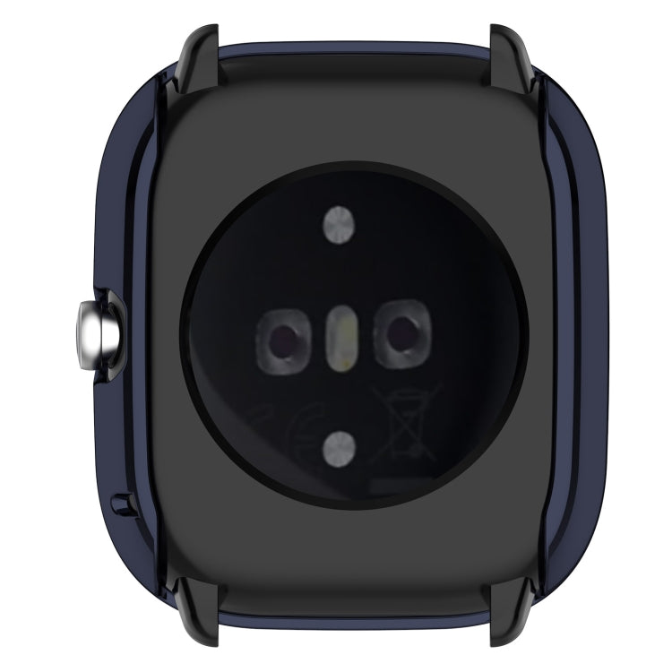 For Amazfit GTS4 Mini Full Coverage TPU Electroplating Watch Protective Case(Midnight Blue)