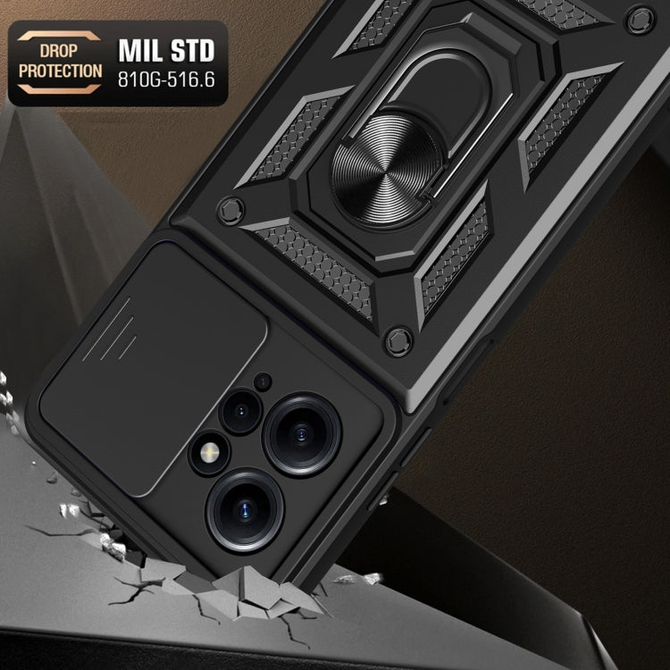 For Xiaomi Redmi Note 12 4G Global Sliding Camera Cover Design Phone Case(Silver) - free shipping - PMC TechLife - Order now!