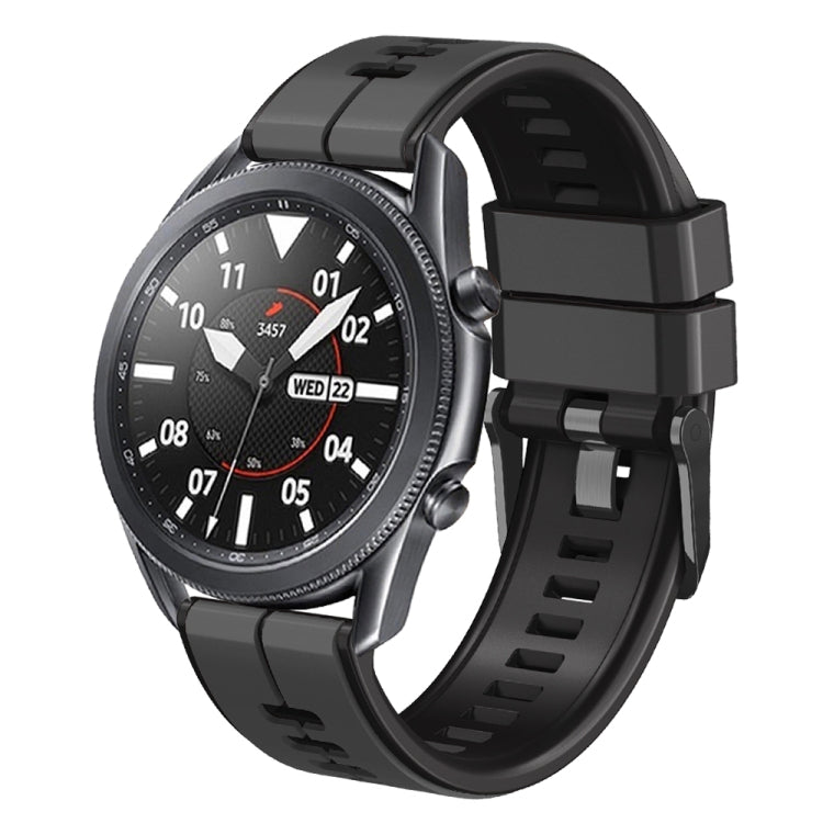 20mm Universal Vertical Line Two-Color Silicone Watch Band(Carbon Gray+Black) - free shipping - PMC Jewellery - Order now!