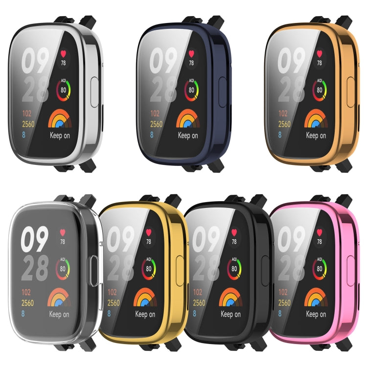 For Redmi Watch 3 Full Coverage TPU Electroplating Watch Protective Case(Silver) - Smart Wear by PMC TechLife | Online Shopping South Africa | PMC TechLife