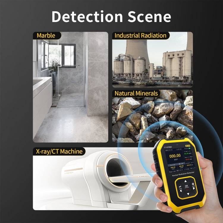 Fnirsi GC01 Home Lndustrial Marble Radioactive X / Y Ray Nuclear Radiation Detector Geiger Counter(Yellow) - free shipping - PMC Jewellery - Order now!