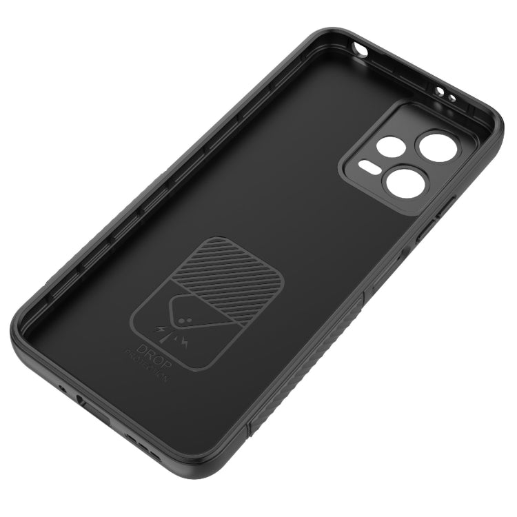 For Xiaomi Redmi Note 12 5G Global Wavy Texture TPU Phone Case with Lens Film(Blue)