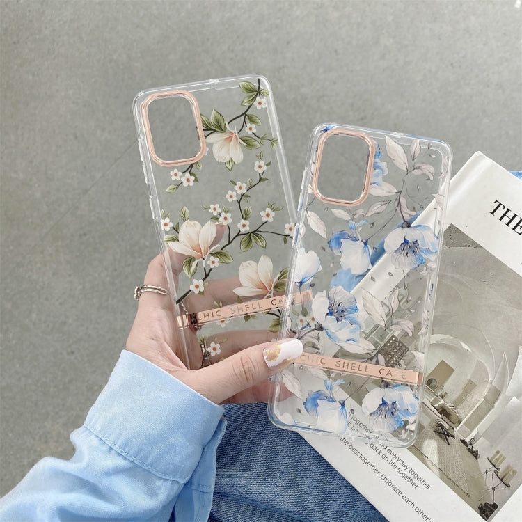 For Samsung Galaxy A54 5G High Translucent Electroplating Flower Pattern TPU + PC Phone Case(Hibiscus)